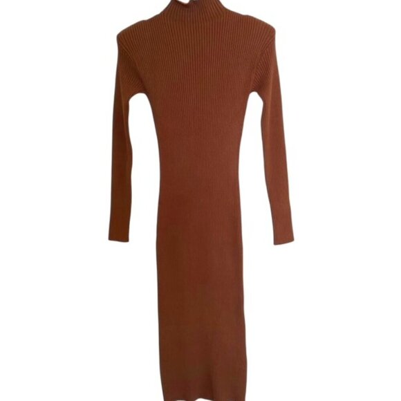 NWT ASTR The Label Abilene Sweater Dress in Nutmeg Large - Picture 4 of 5